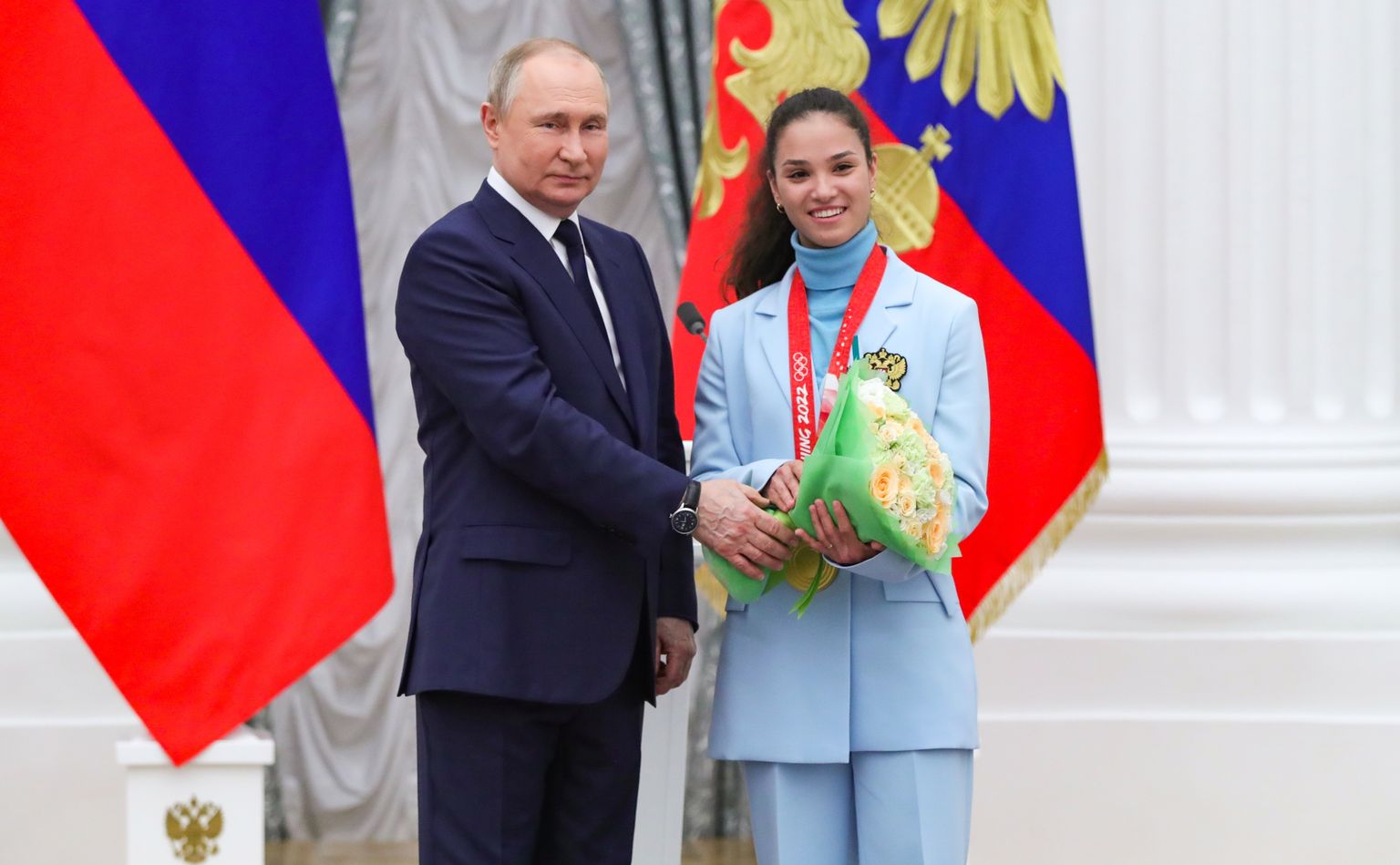 Veronika Stepanova (paremal ja Valdimir Putin.
