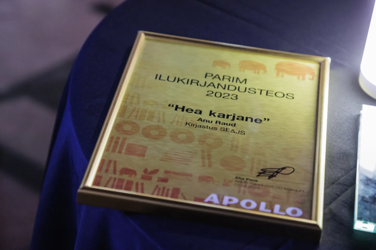 Apollo parimate raamatute galaõhtu möödunud aastal.