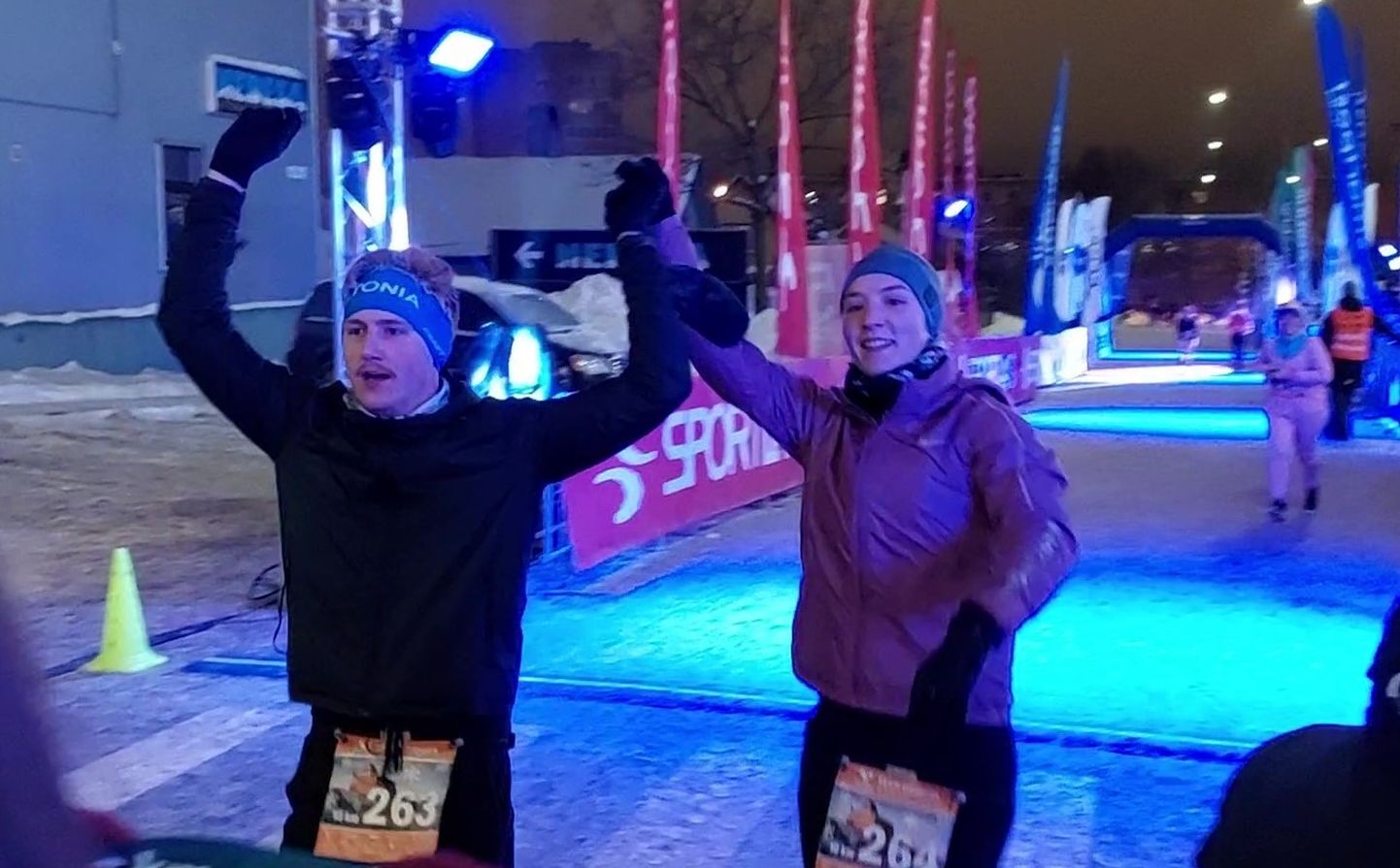 10 km rajal on finišisse jõudnud Nataly Roose ja Joosep Mart Männik Harjumaalt.