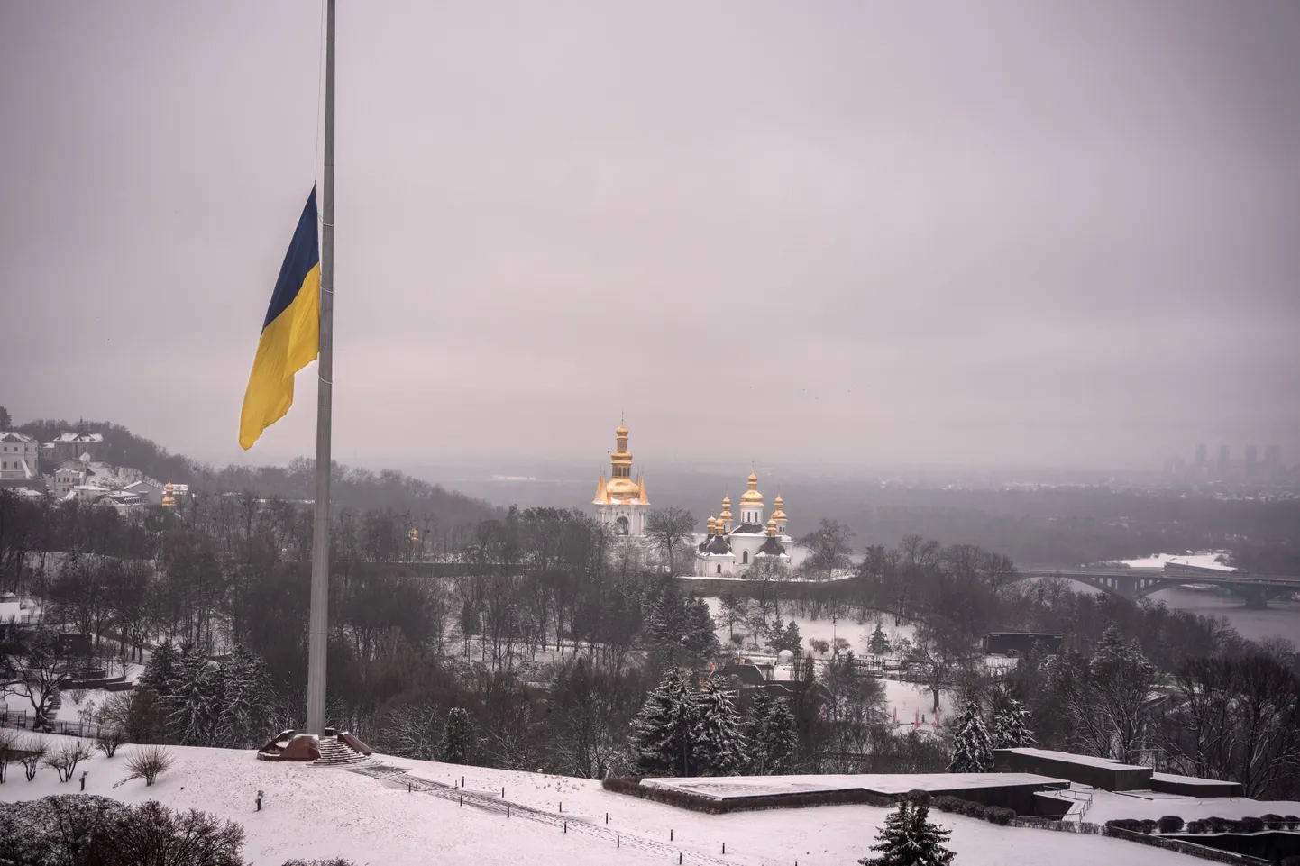 Зима в Киеве.