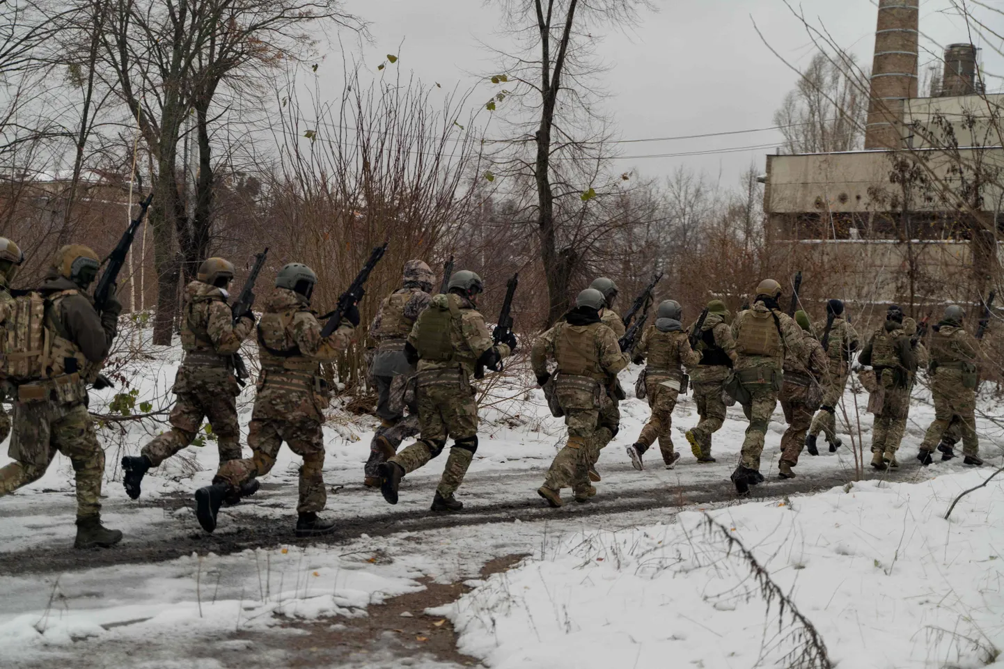 Ukrainlased õppustel Kiievi lähistel 23. novembril 2024.