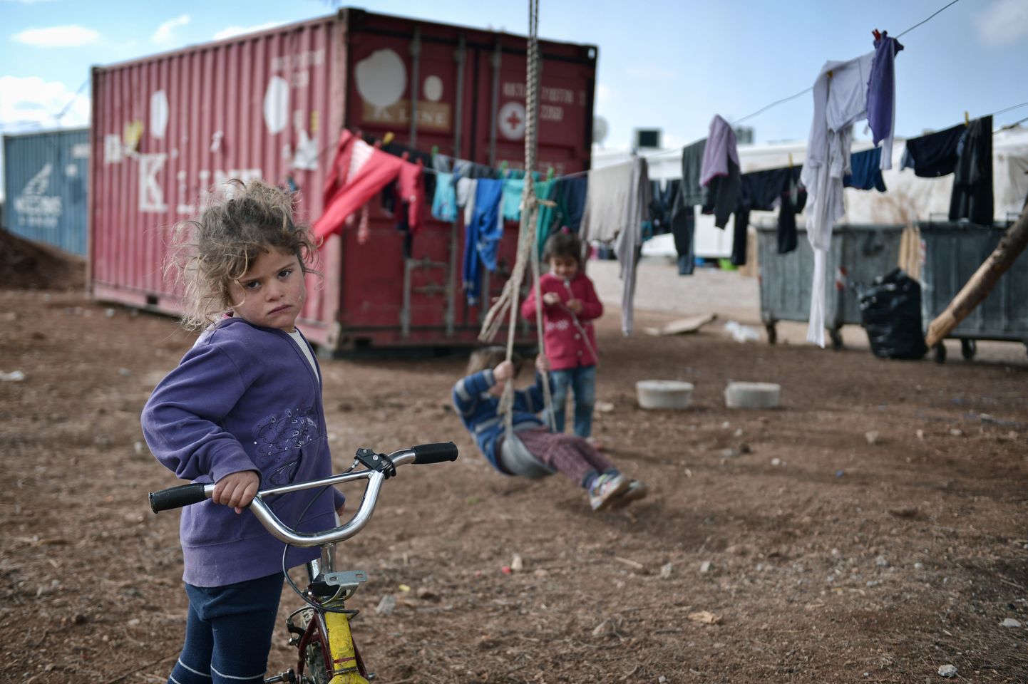 Lapsed põgenikelaagris Kreekas.