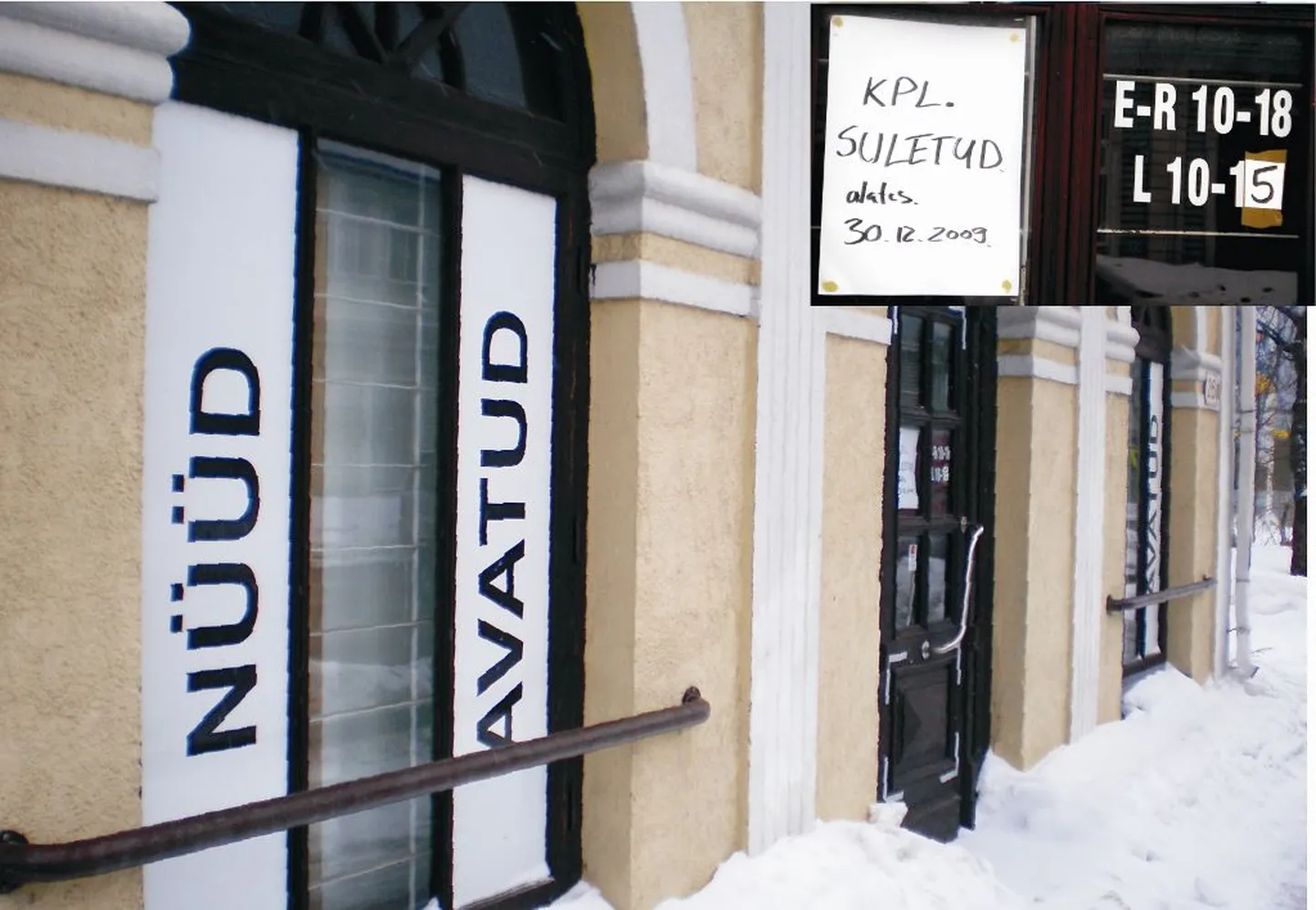 Pärnus Riia maantee ääres asuv äri on väljariputatud kirjade järgi üheaegselt nii avatud kui suletud.