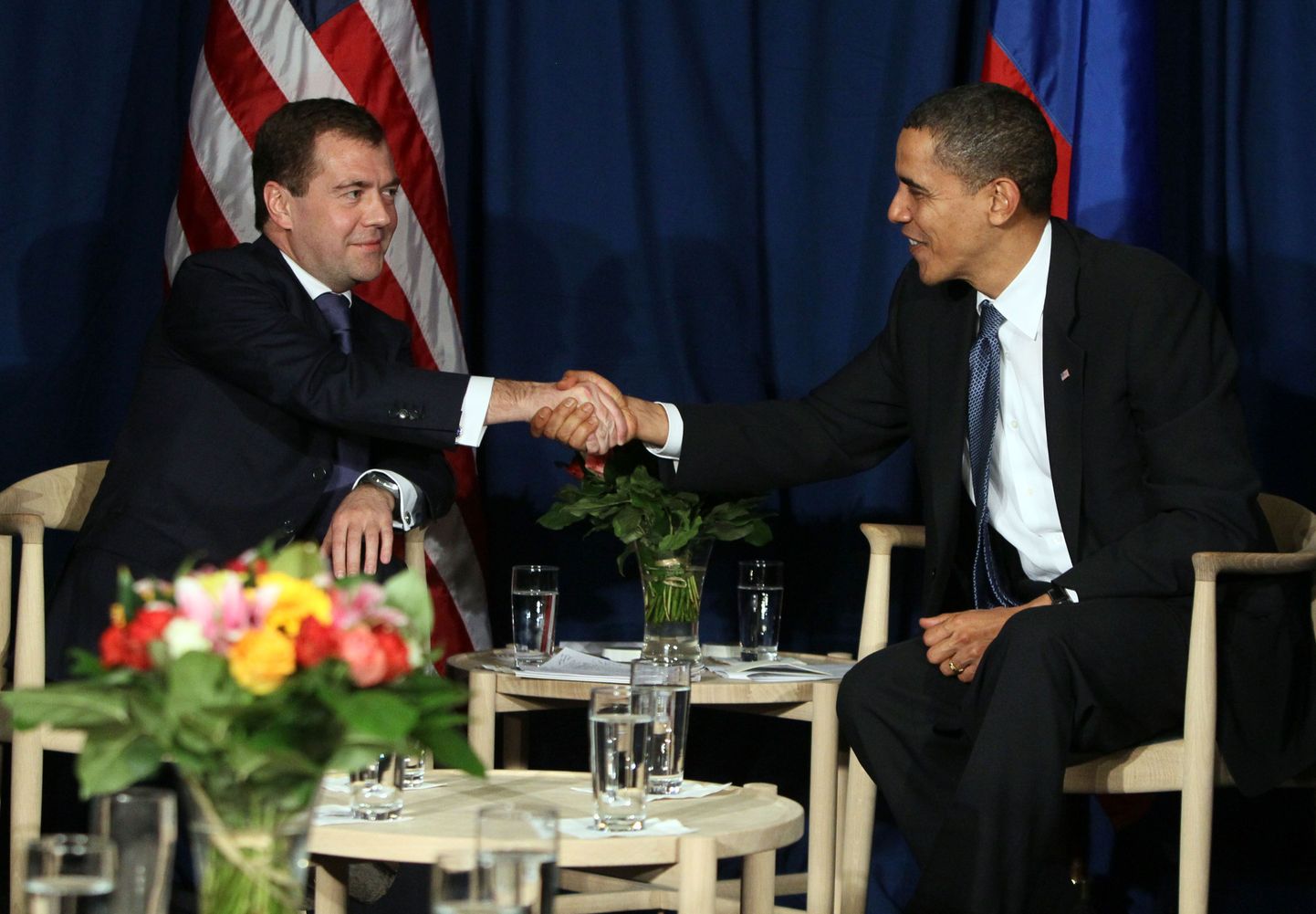 Dmitri Medvedev ja Barack Obama.