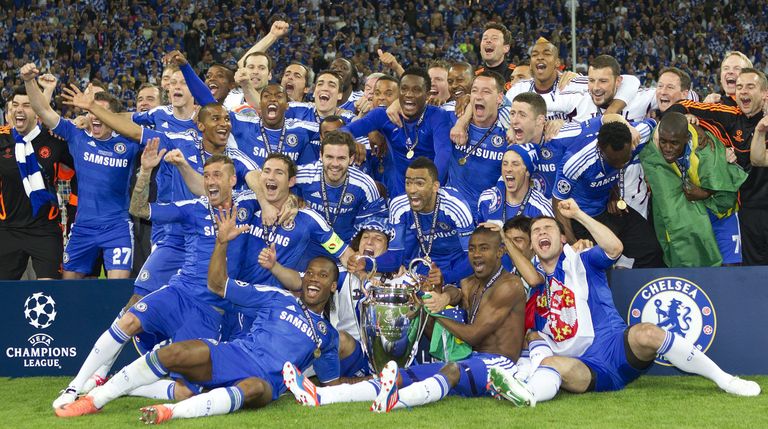 Chelsea mängijad 2012. aastal Meistrite liiga võitu tähistamas. Foto: