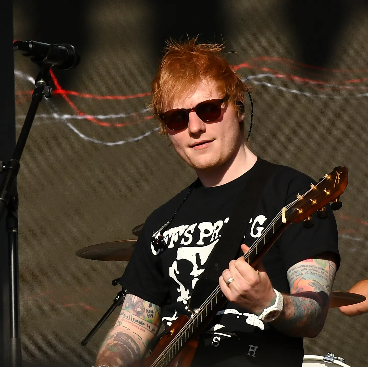 Brit muusik Ed Sheeran esines 26.mail 2024 USAs Californias Napas