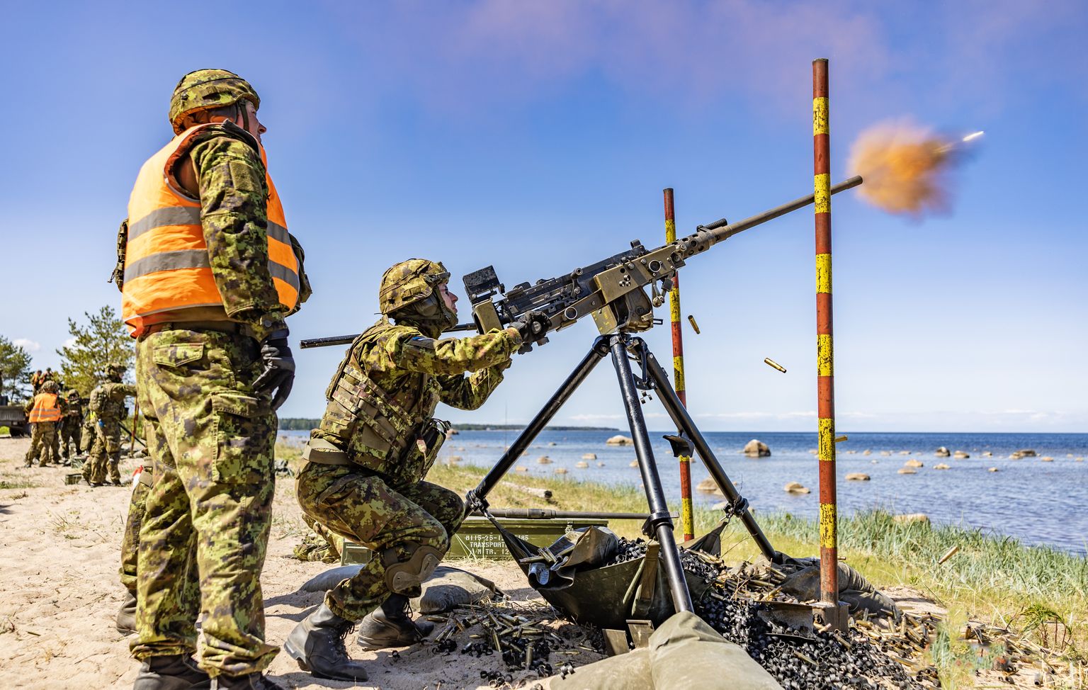 Эстонские военные четыре дня практиковались в стрельбе по воздушным целям.
