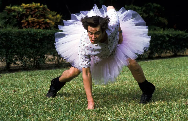 Jim Carrey filmis «Ace Ventura: loomadetektiiv»