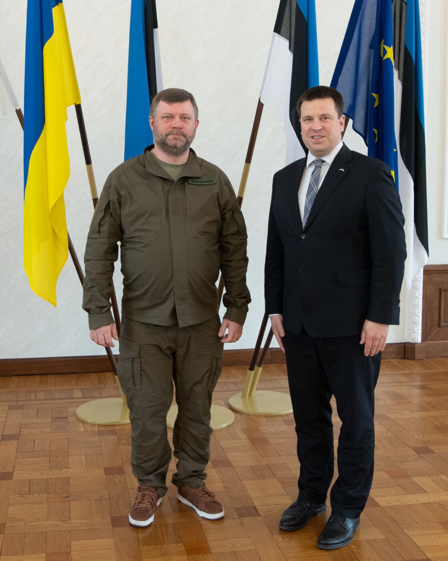 Председатель Верховной Рады Украины Александр Корниенко и спикер Рийгикогу Юри Ратас.