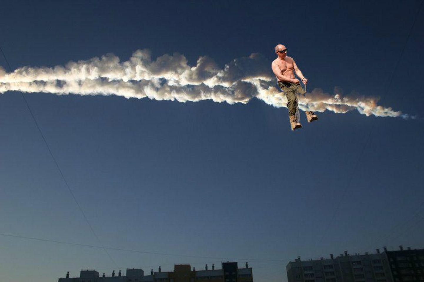Фотожаба на тему падения метеорита