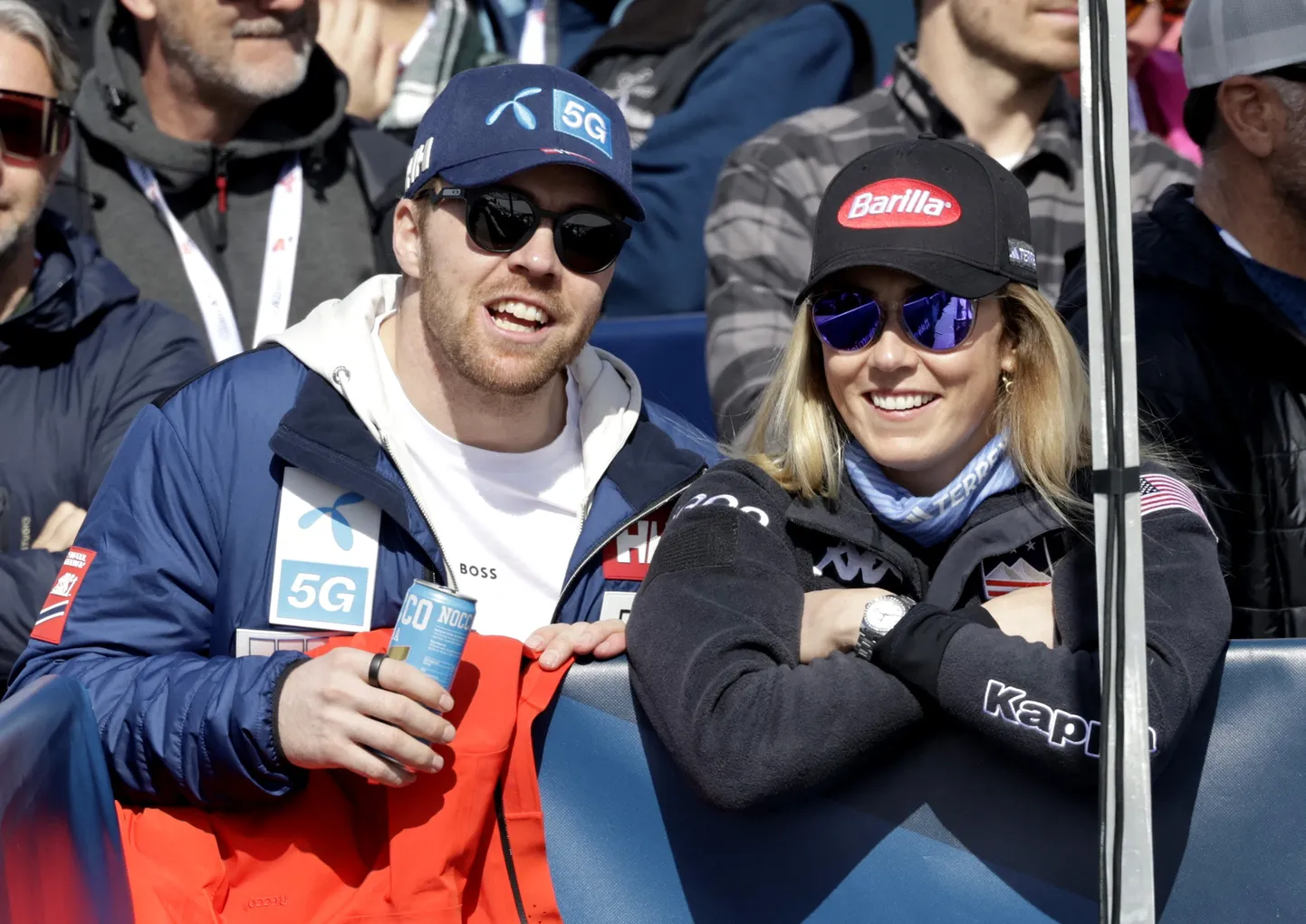 Aleksander Aamodt Kilde ja Michaela Shiffrin.