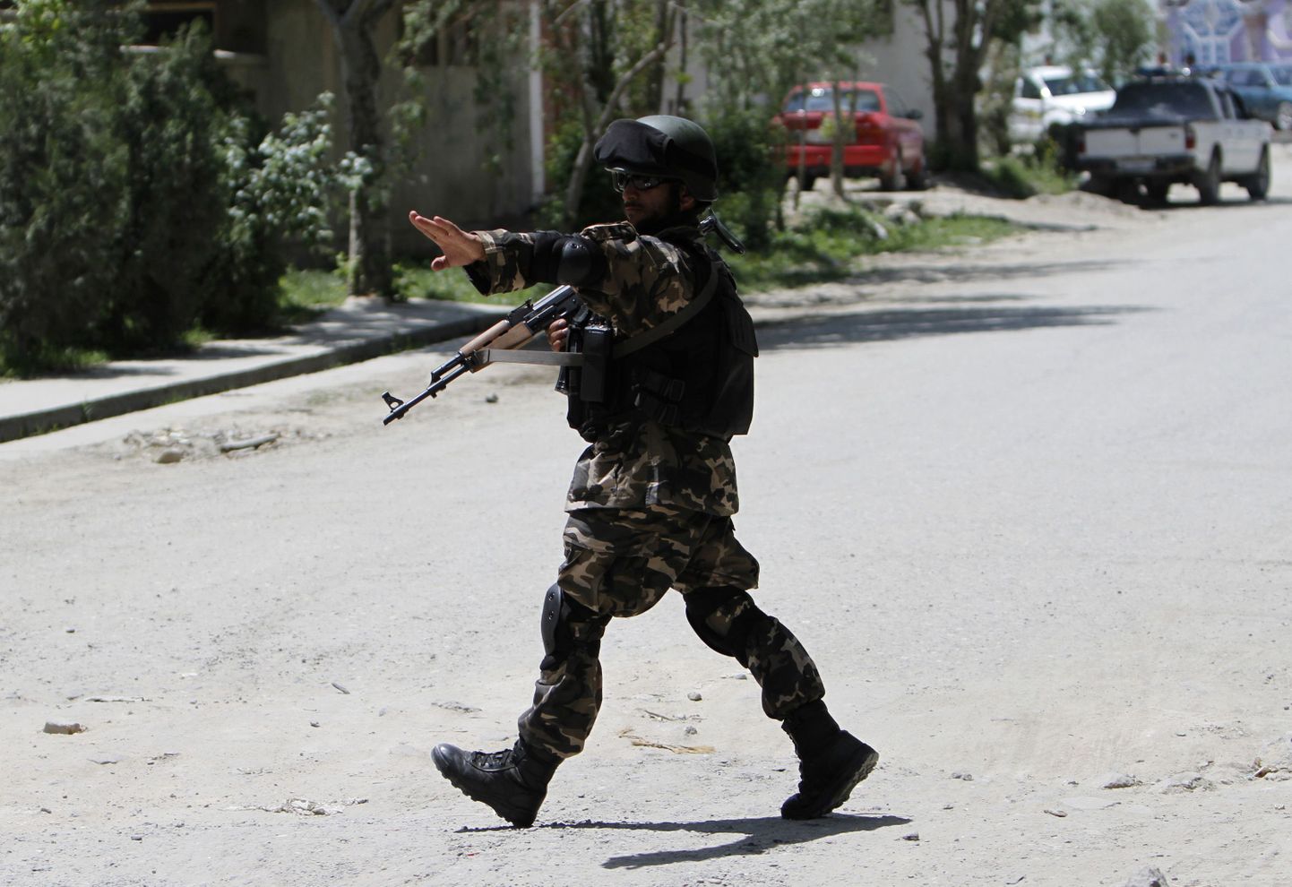 Afgaani sõdur täna Kabulis.