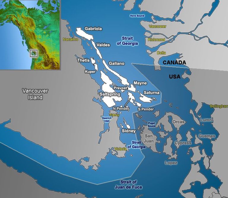 Gabriola saare asukoht kaardil