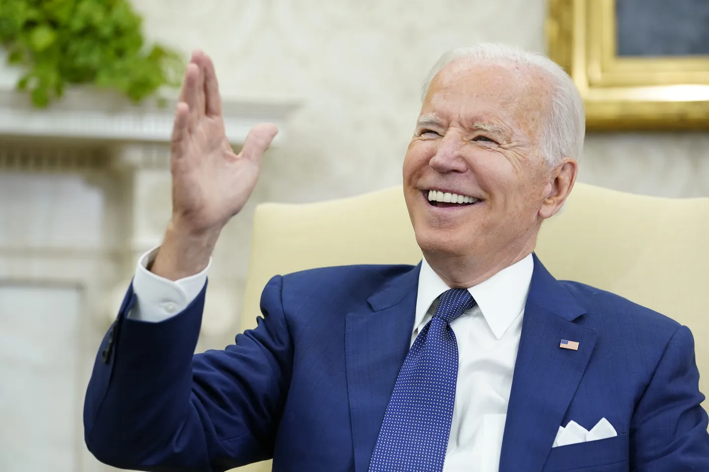 Joe Biden kohtumisel Iraagi peaministri Mustafa al-Kadhimiga ovaalkabinetis, 26. juulil 2021.
