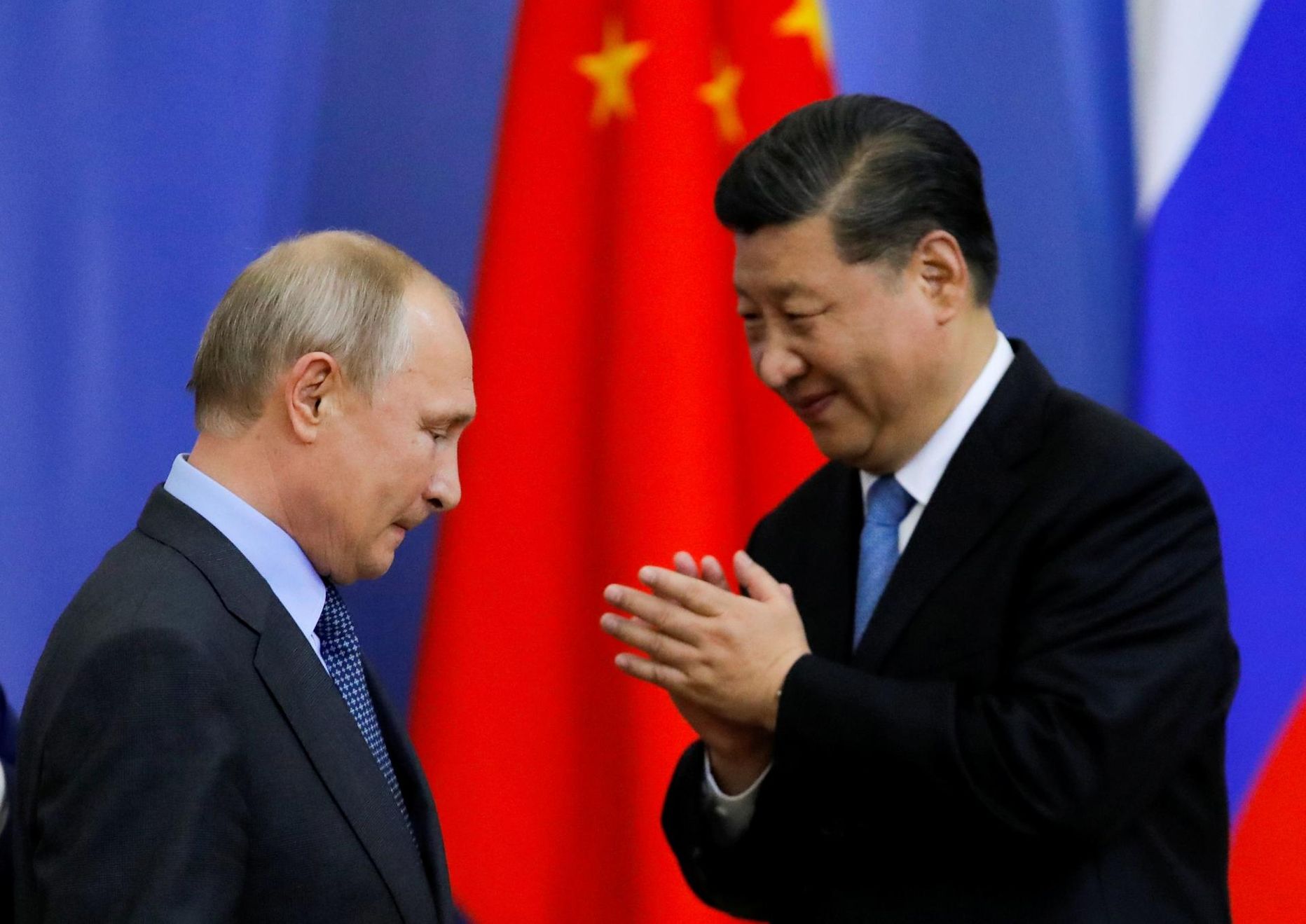 Hiina president Xi Jinping (paremal) ja Venemaa president Vladimir Putin.