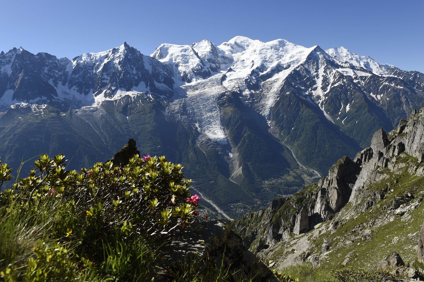 Brevent'ilt tehtud foto Mont Blanci suunas.