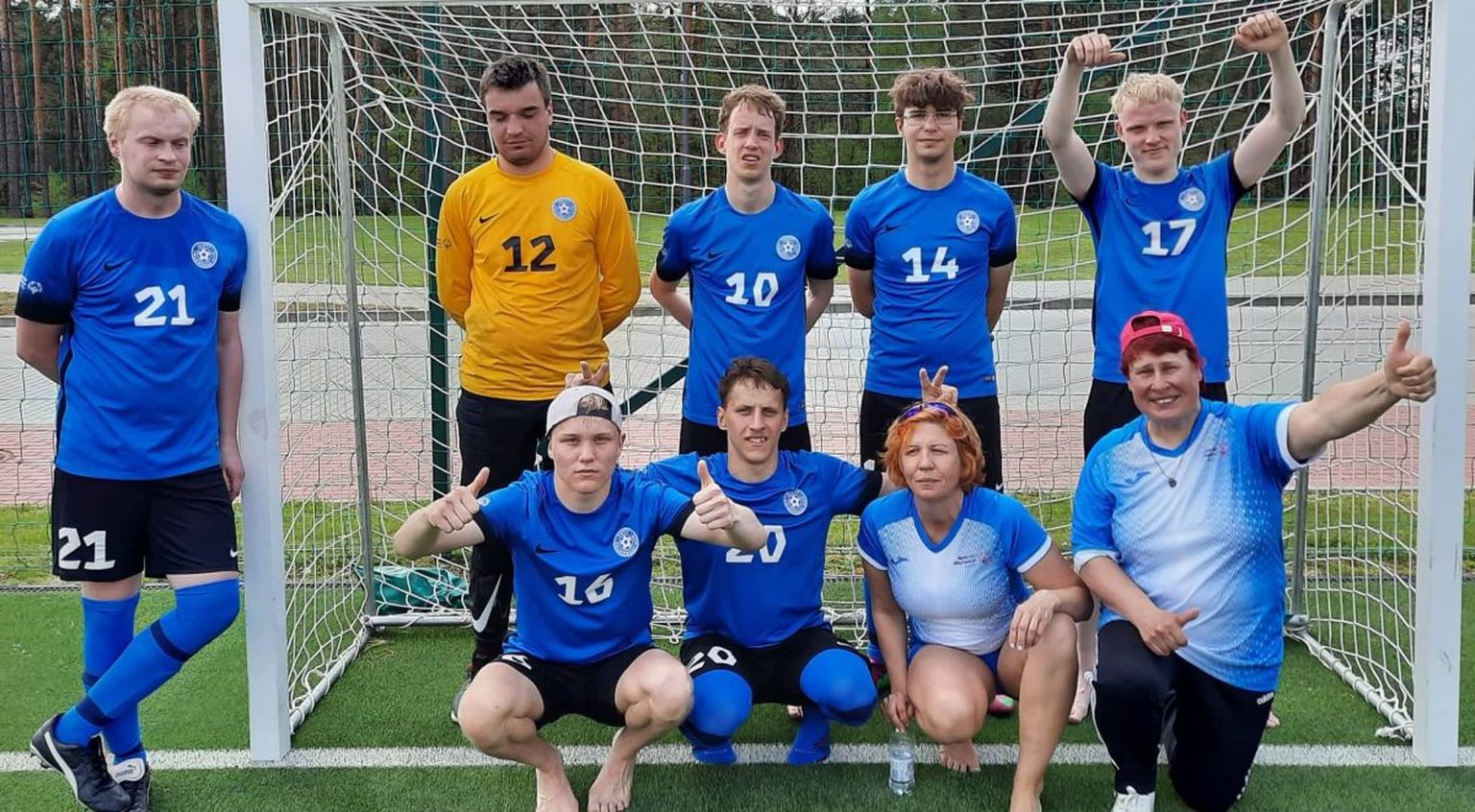 Eesti 3x3 eriolümpia jalgpallimeeskond Taiga Lauri juhendamisel Euroopa karikavõistlustel.