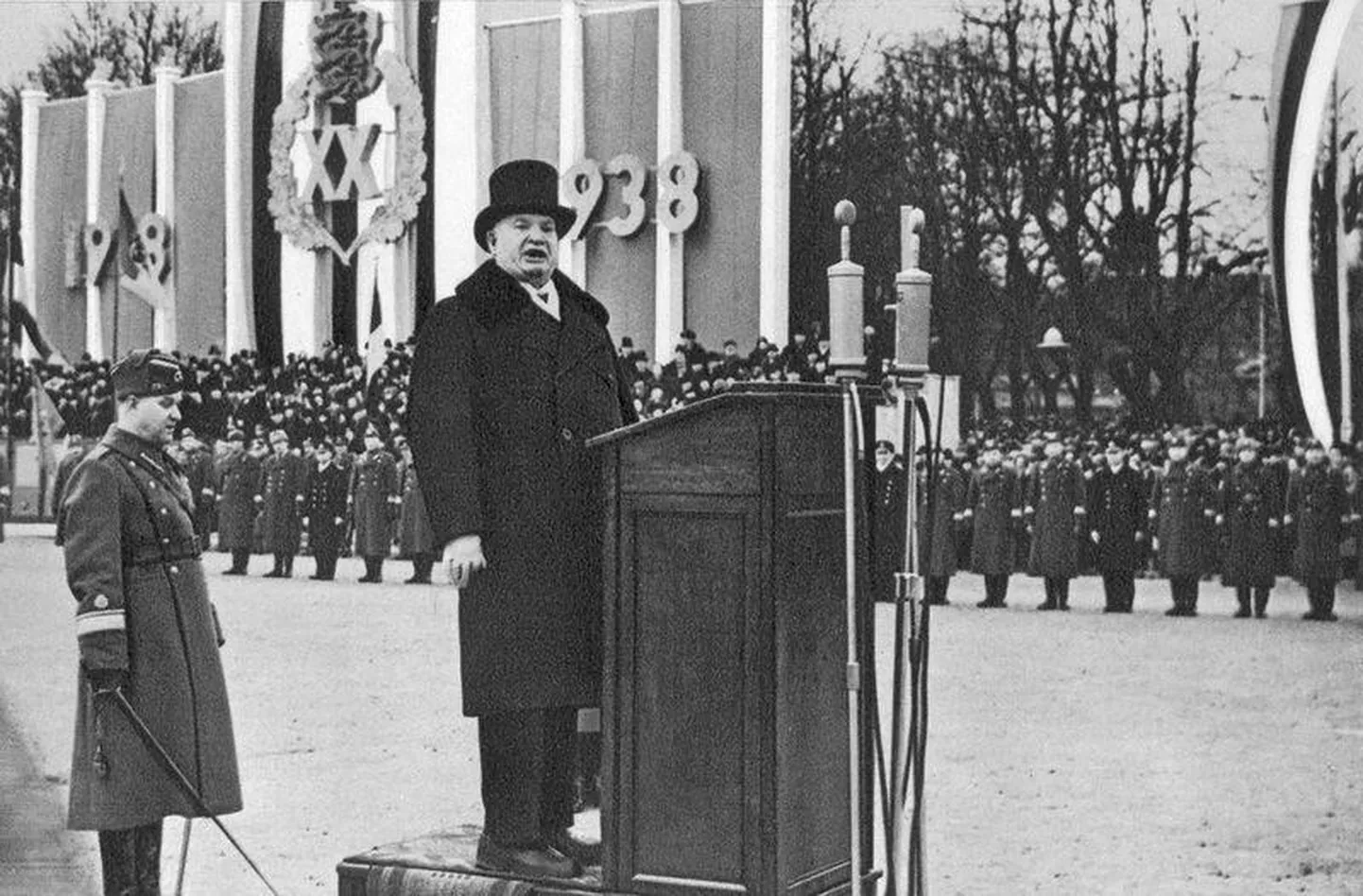24. veebruar, aasta 1938. President Konstantin Päts peab Eesti Vabariigi aastapäeval kõnet. Mõni aasta hiljem kadus nii oma riik kui selle juht.