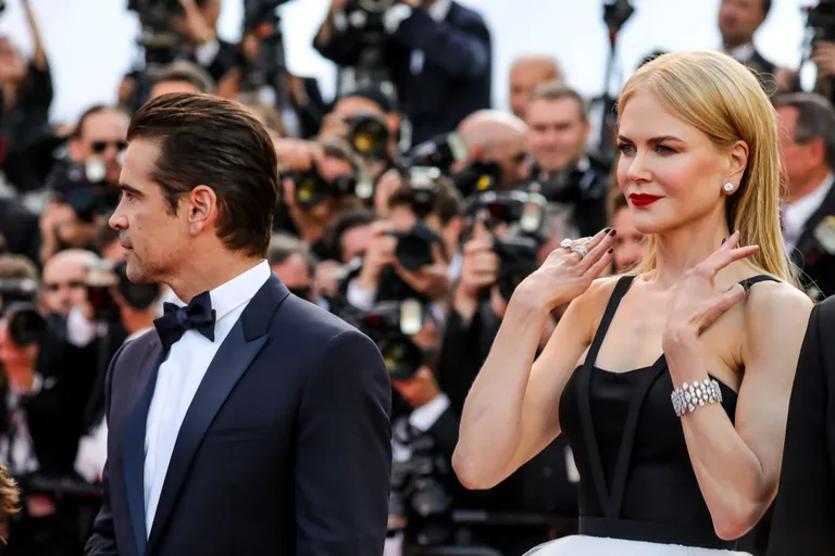 Festivali 70. sünnipäeva eripreemia saanud näitlejanna Nicole Kidman tänavuse Cannes'i filmifestivali punasel vaibal.