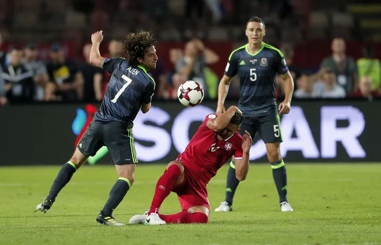 Serbia ja Wales tegid pühapäeval Belgradis 1:1 viigi. Pedja Milosavljevic/SIPA/Scanpix
