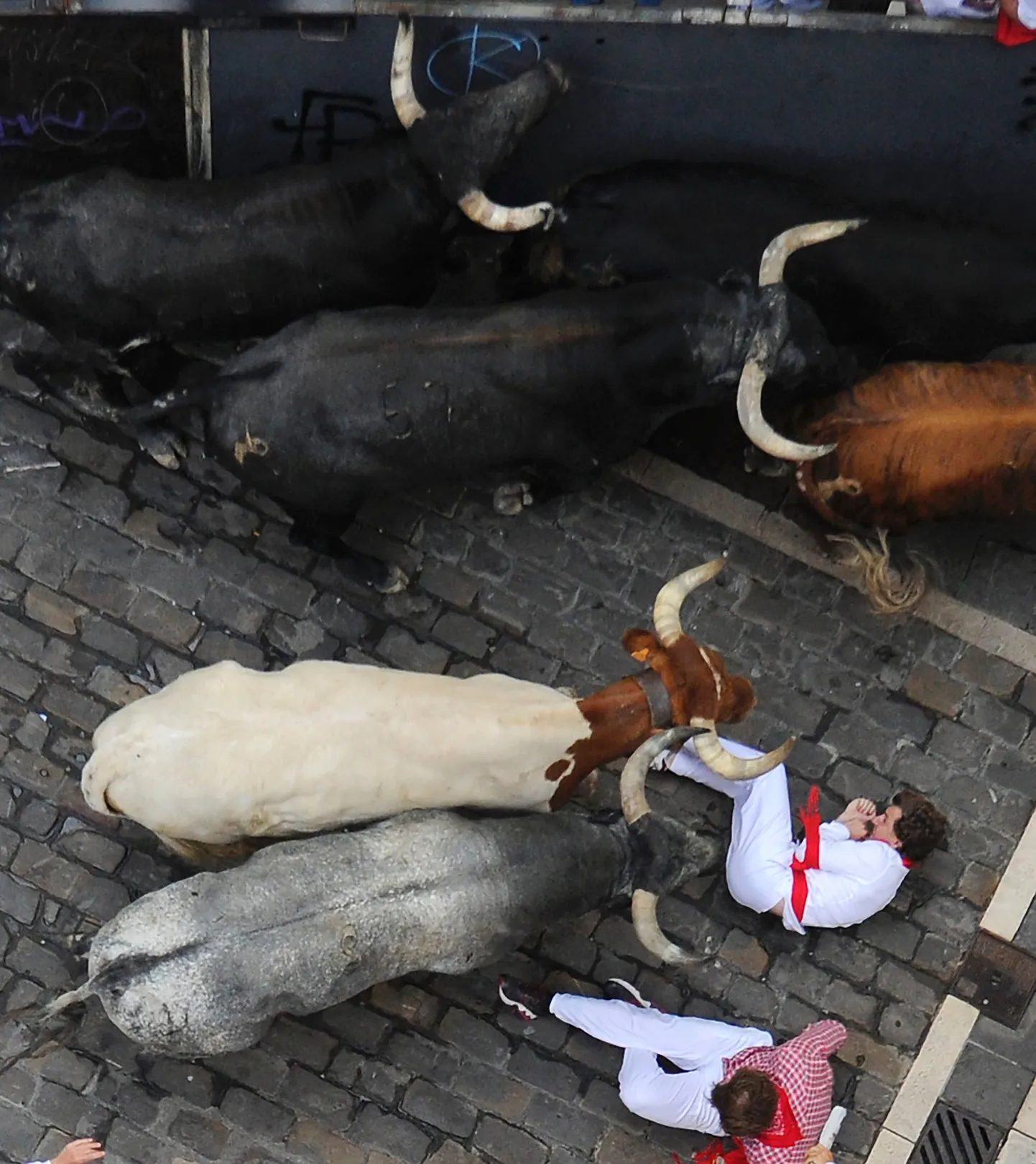 Hispaania San Fermini Pamplona härjajooks