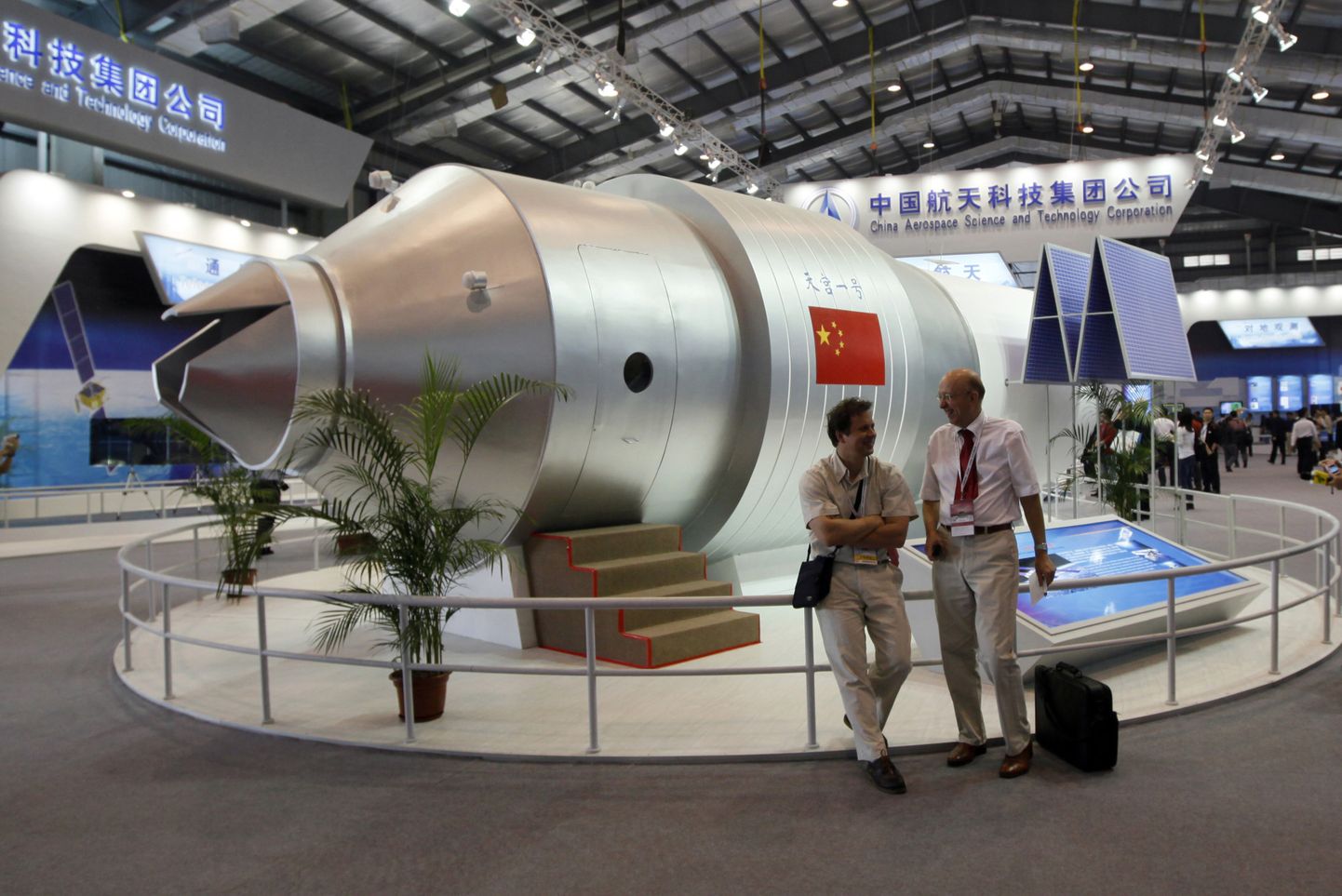 Tiangong-1 mudel näitusel Zhuhai linnas.