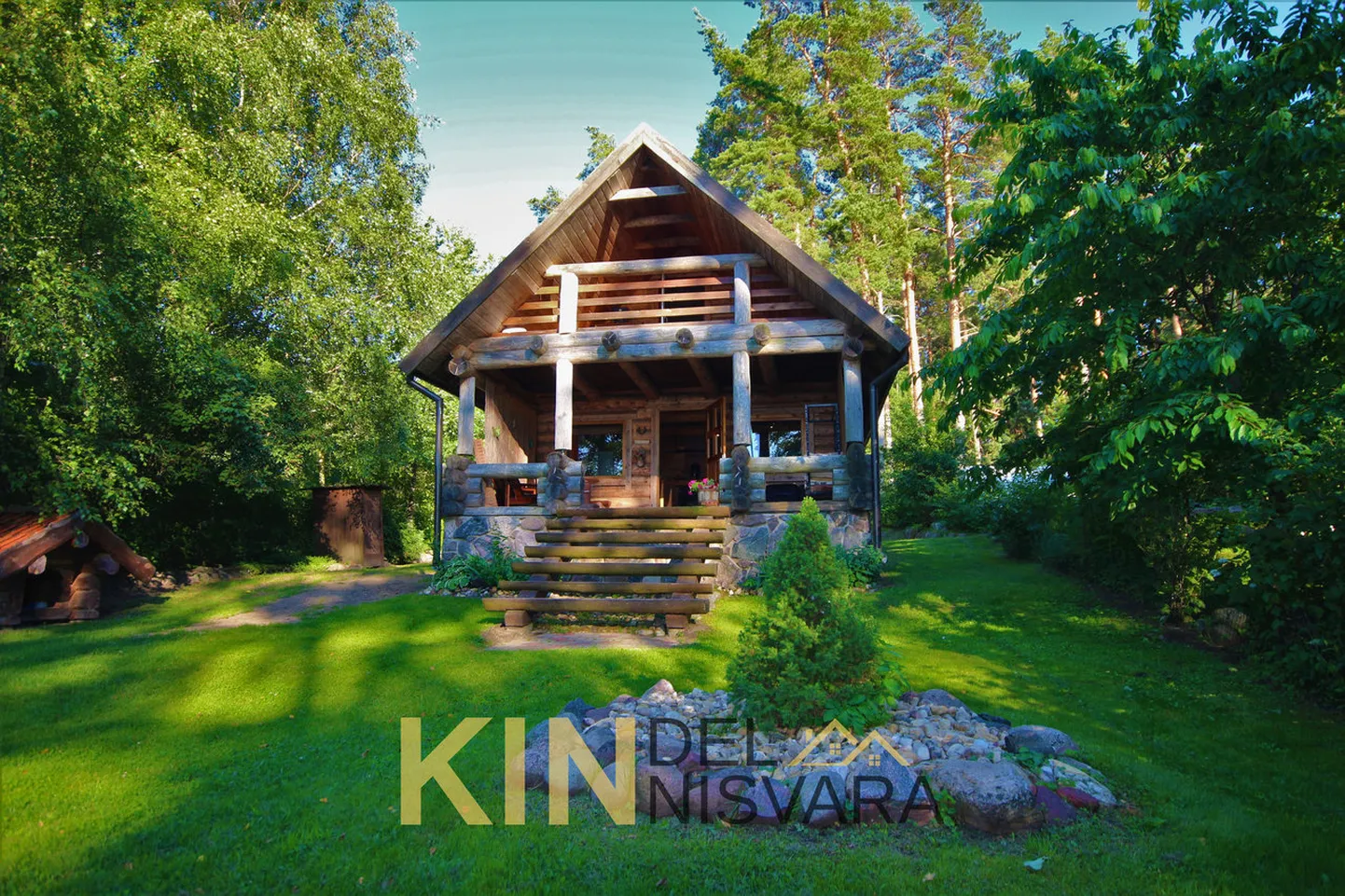 Palkmaja Võrtsjärve kaldal.