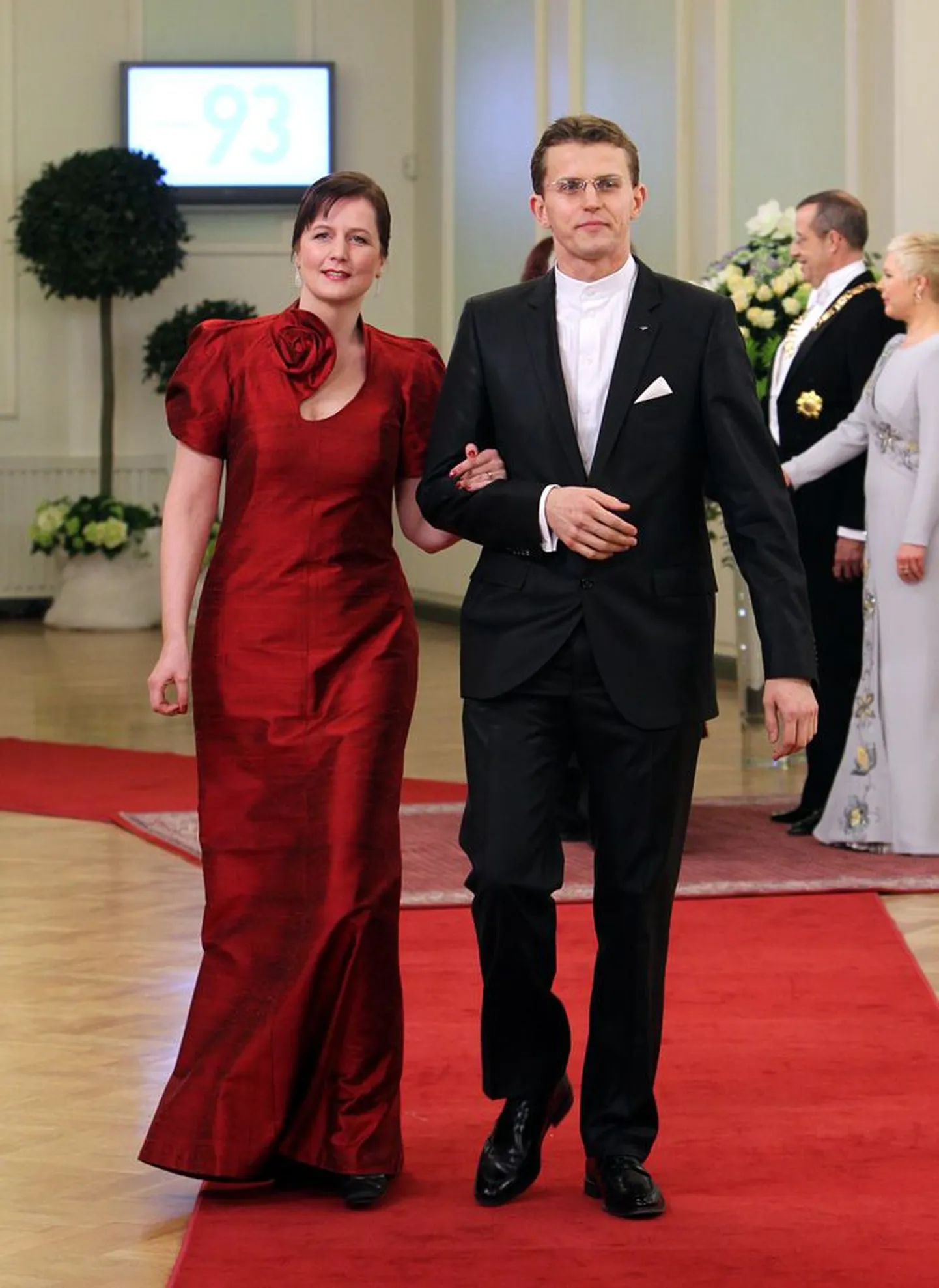 Presidendi vastuvõtt - riigikogu liige Ken-Marti Vaher abikaasa Kairi Tenistega