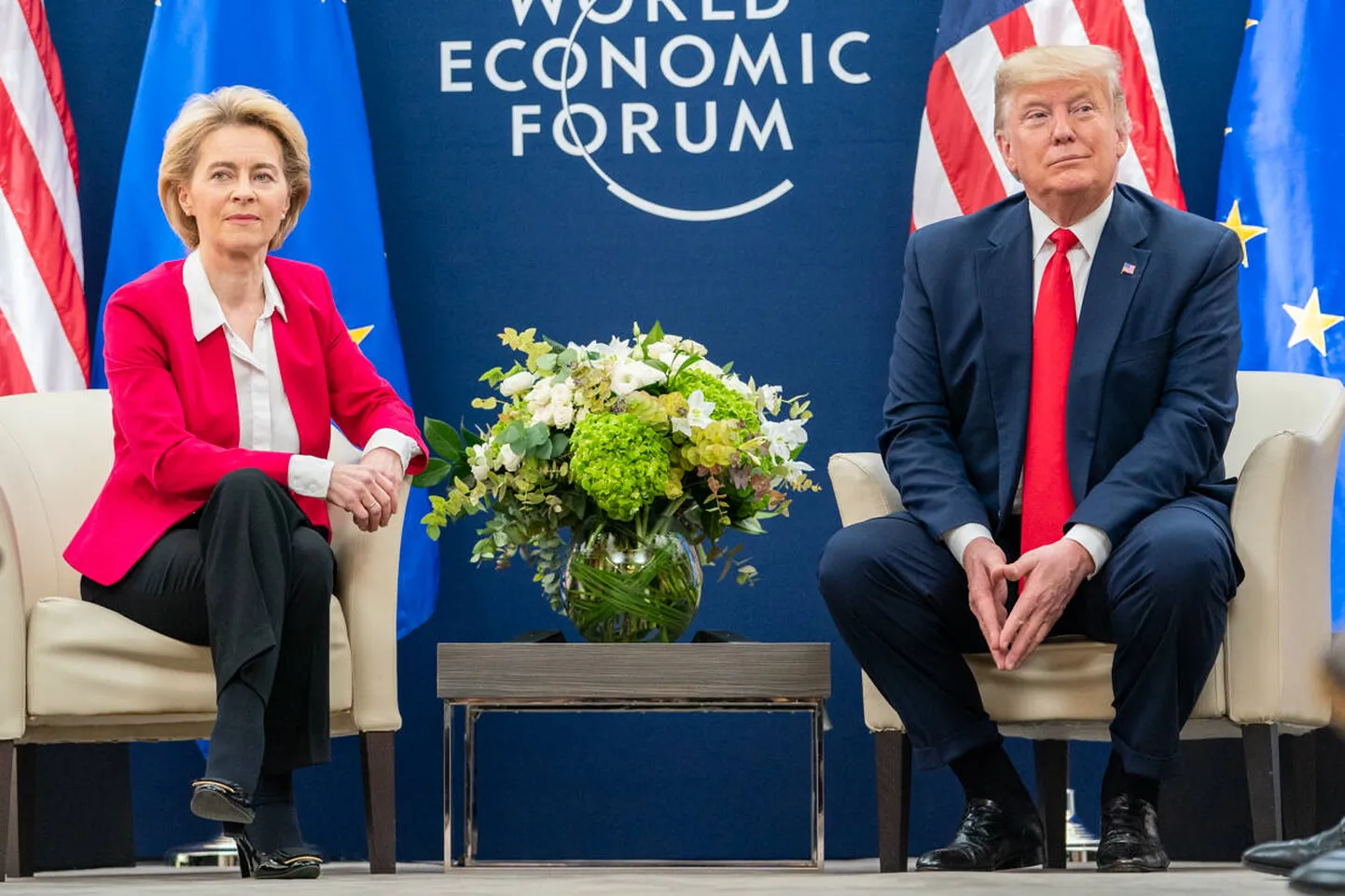 USA president Donald Trump ja Euroopa Komisjoni president Ursula von der Leyen 21. jaanuar 2020 Šveitsis Davosis.