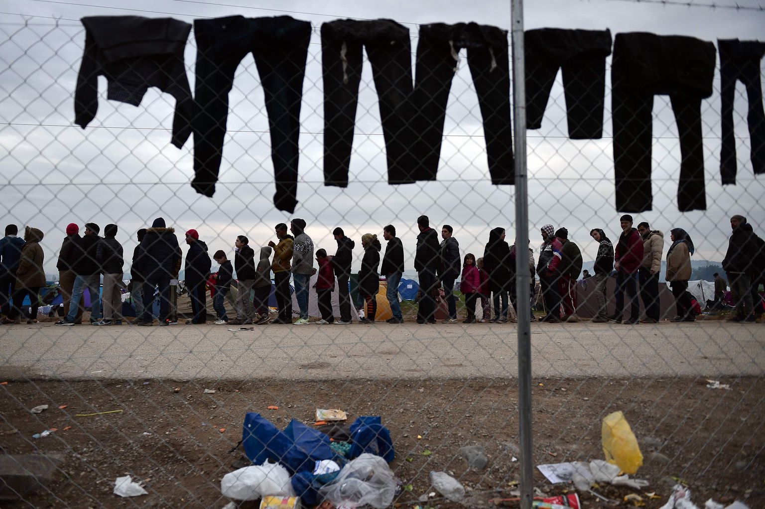 Euroopasse jõudnud migrandid Kreeka piiril.