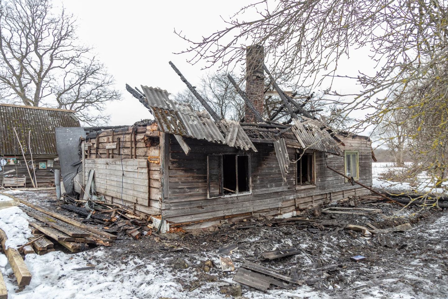 20. veebruari õhtul Kookla külas põlenud maja elamiseks enam ei kõlba.