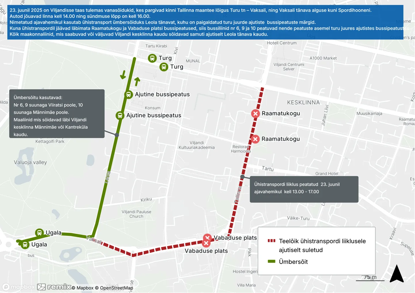 Viljandis on esmaspäeval, 23. juunil kella 13–17 liiklus Tallinna tänaval suletud, sest linna saabuvad uunikumid.