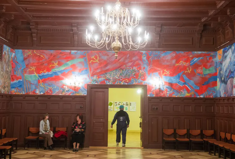 Ajaloomuuseumi saali otsasein. Foto: