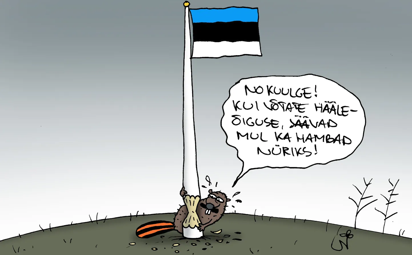 Urmas Nemvalts joonistab.