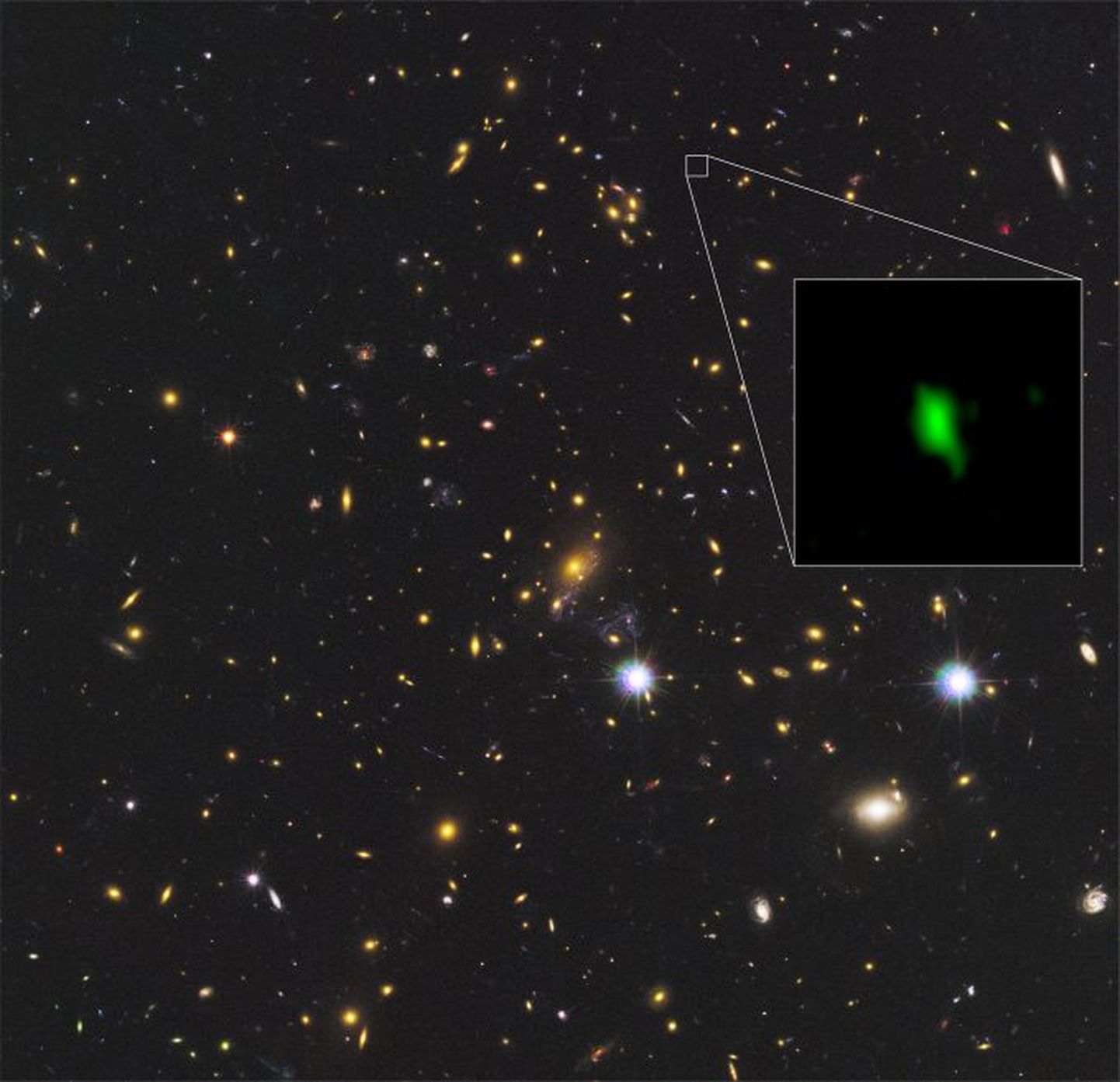 Kaugest galaktikast MACS1149-JD1 pärinevad signaalid sisaldavad märke hapnikust