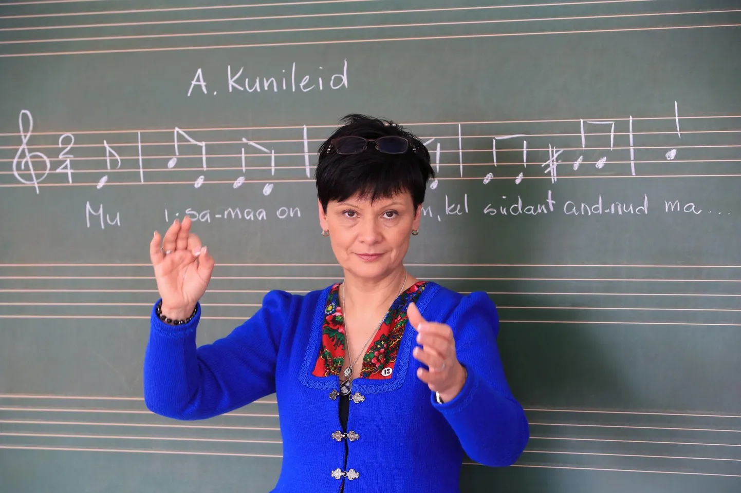 Akadeemilise Meeste Lauluseltsi asutaja ja peadirigent Laine Randjärv.