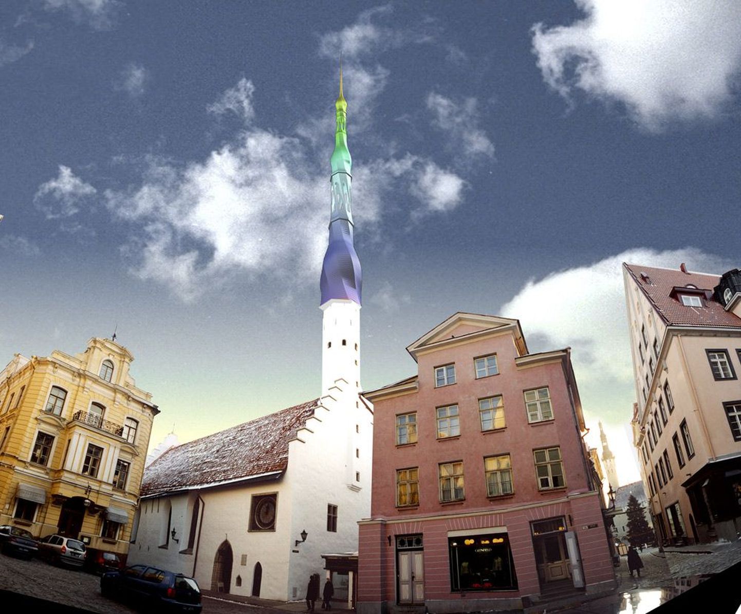 Nüüdne noore arhitekti preemia laureaat koostas 2003. aastal omaalgatuslikult alternatiivse visiooni Tallinna Püha Vaimu kiriku tules hävinud tornikiivrist.