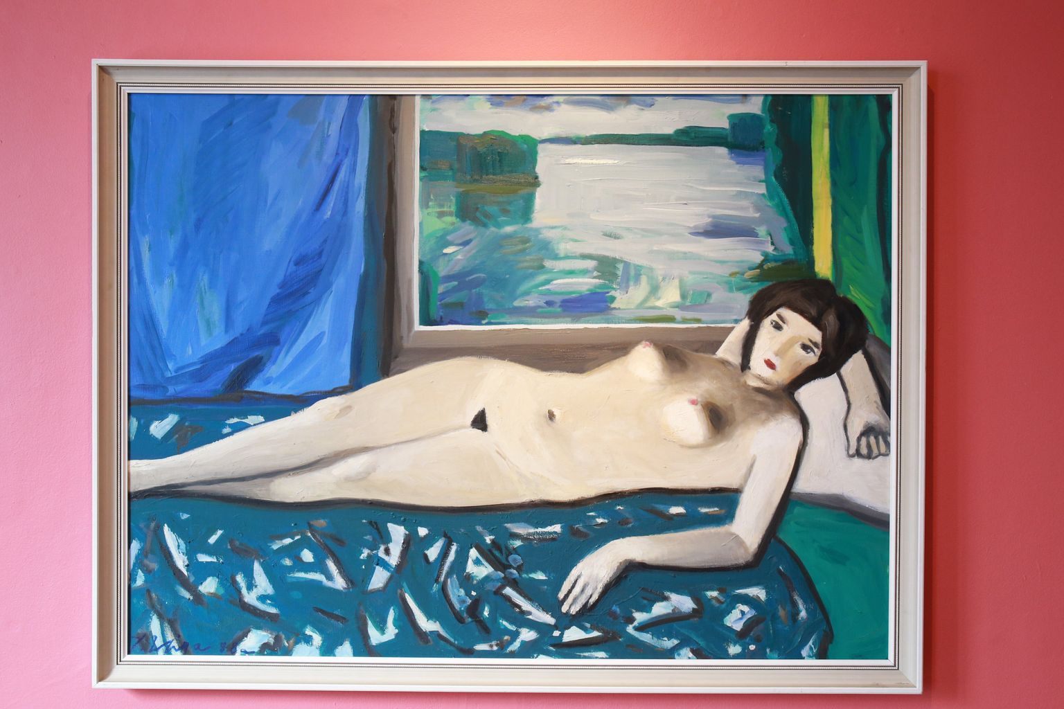 Johannes Uiga, «Lamav akt Pühajärvega», 1988, õli lõuendil, 97 x 130 cm.