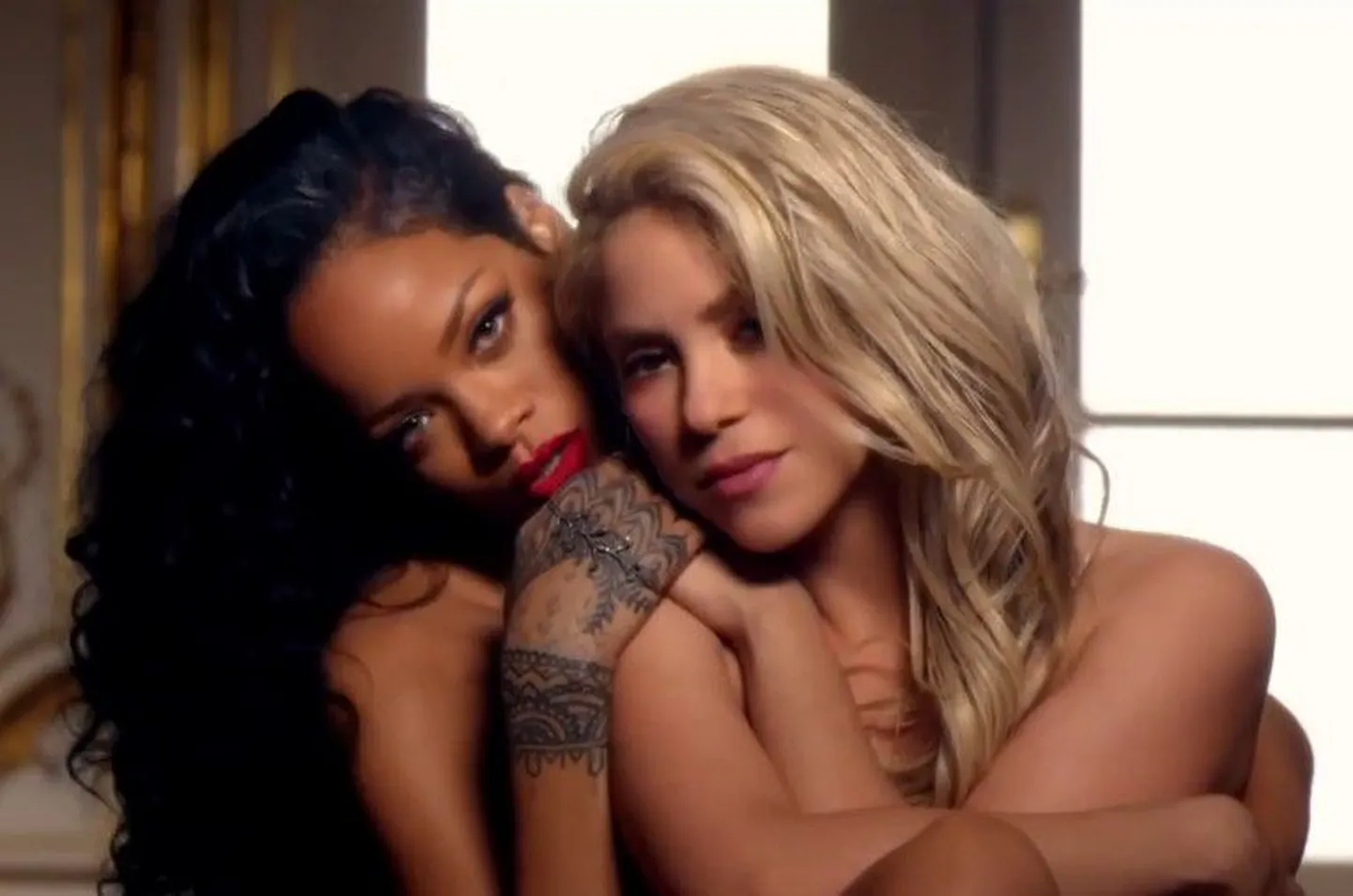 Rihanna ja Shakira muusikavideos «Can't Remember to Forget You»