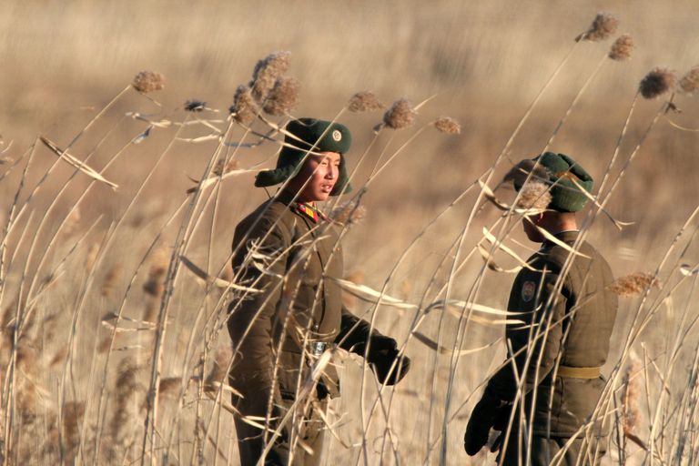 Põhja-Korea sõdurid piiri lähedal. Foto: Scanpix
