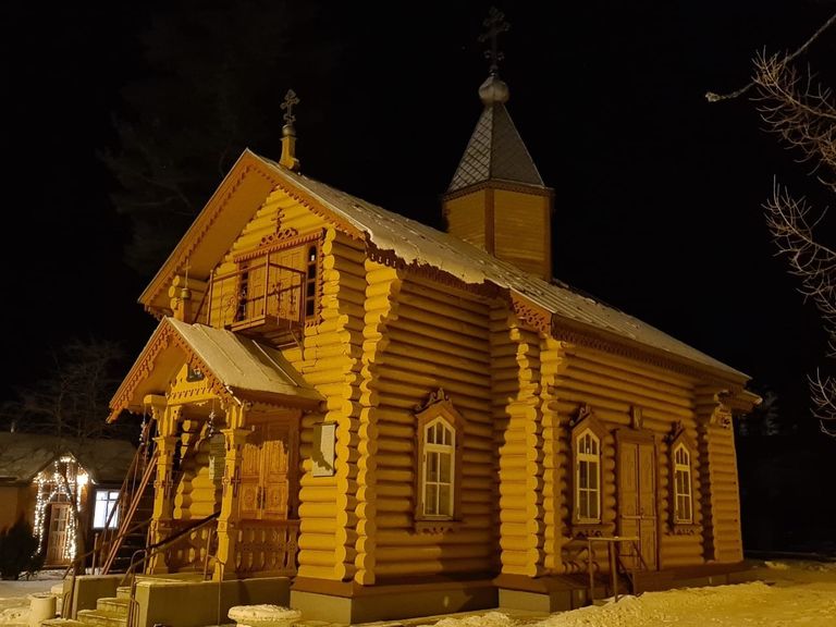 Церковь Казанской иконы Божией Матери в Нарва-Йыэсуу до пожара.