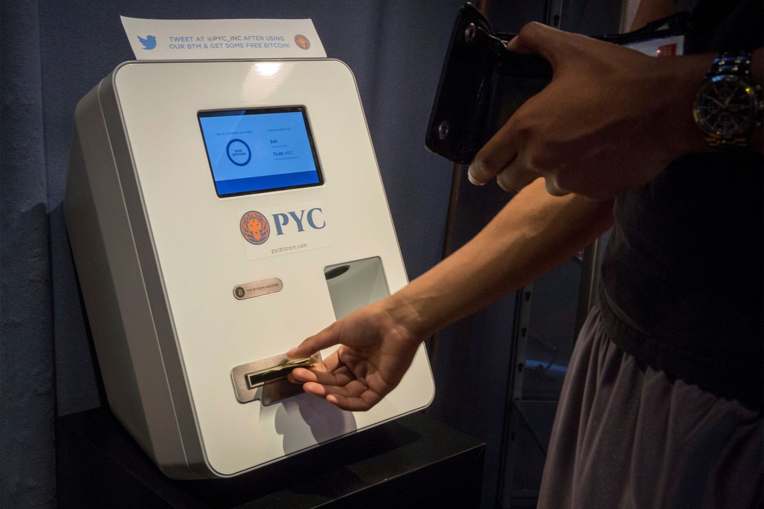 Bitcoini automaat New Yorgis.