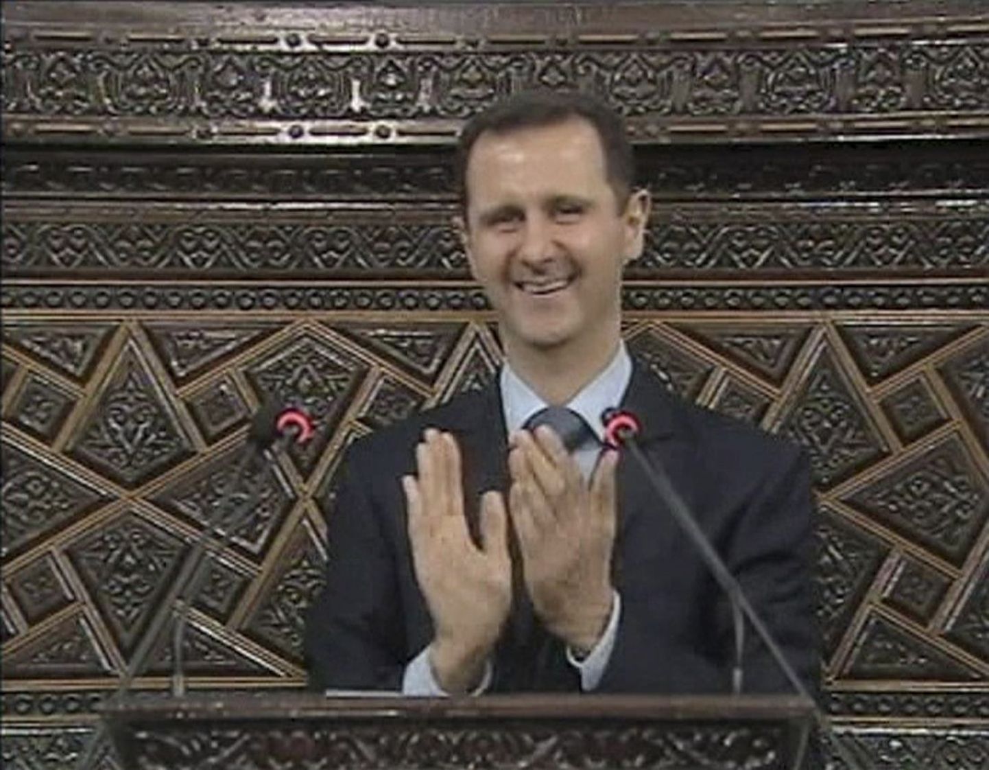 Telekaader Bashar al-Assadi kõnest.