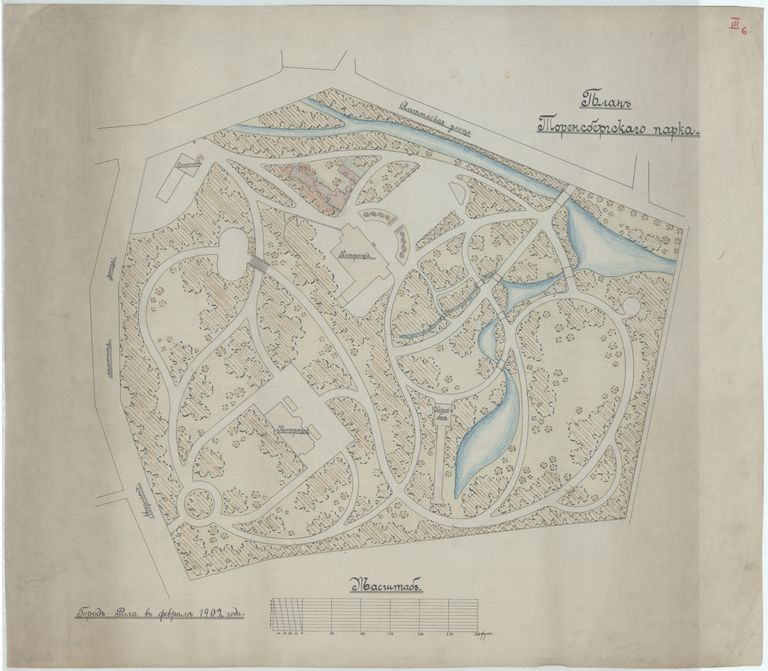 Torņakalna parka (tagad Arkādijas parks) plāns. 1902. gads. Autors: Georgs Kūfalts.