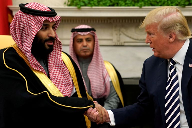 Saudi Araabia kroonprintsi ja USA presidendi kohtumine.
