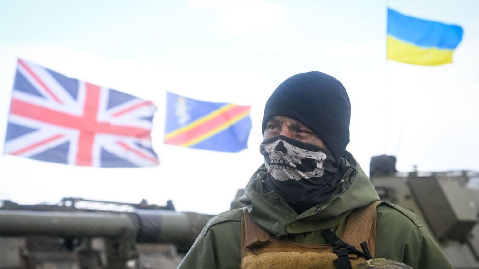 Украинский военнослужащий на учениях в Британии