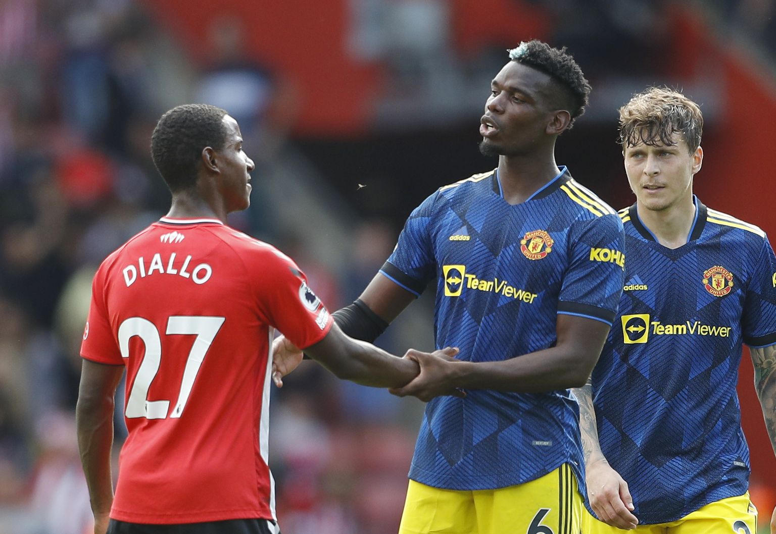 Manchester United tähtmängija Paul Pogba (paremal) andis täna oma hooaja viienda resultatiivse söödu.