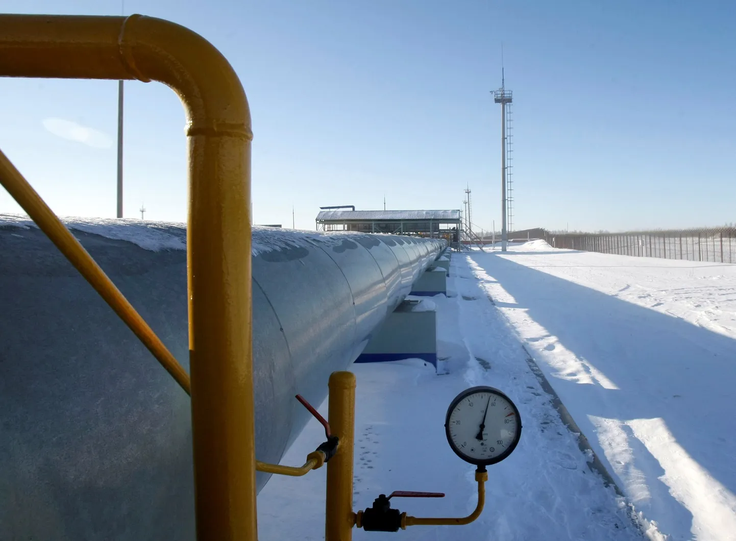 Venemaalt Euroopasse gaasi vahendava toru lõik, 13. jaanuaril 2009. a.