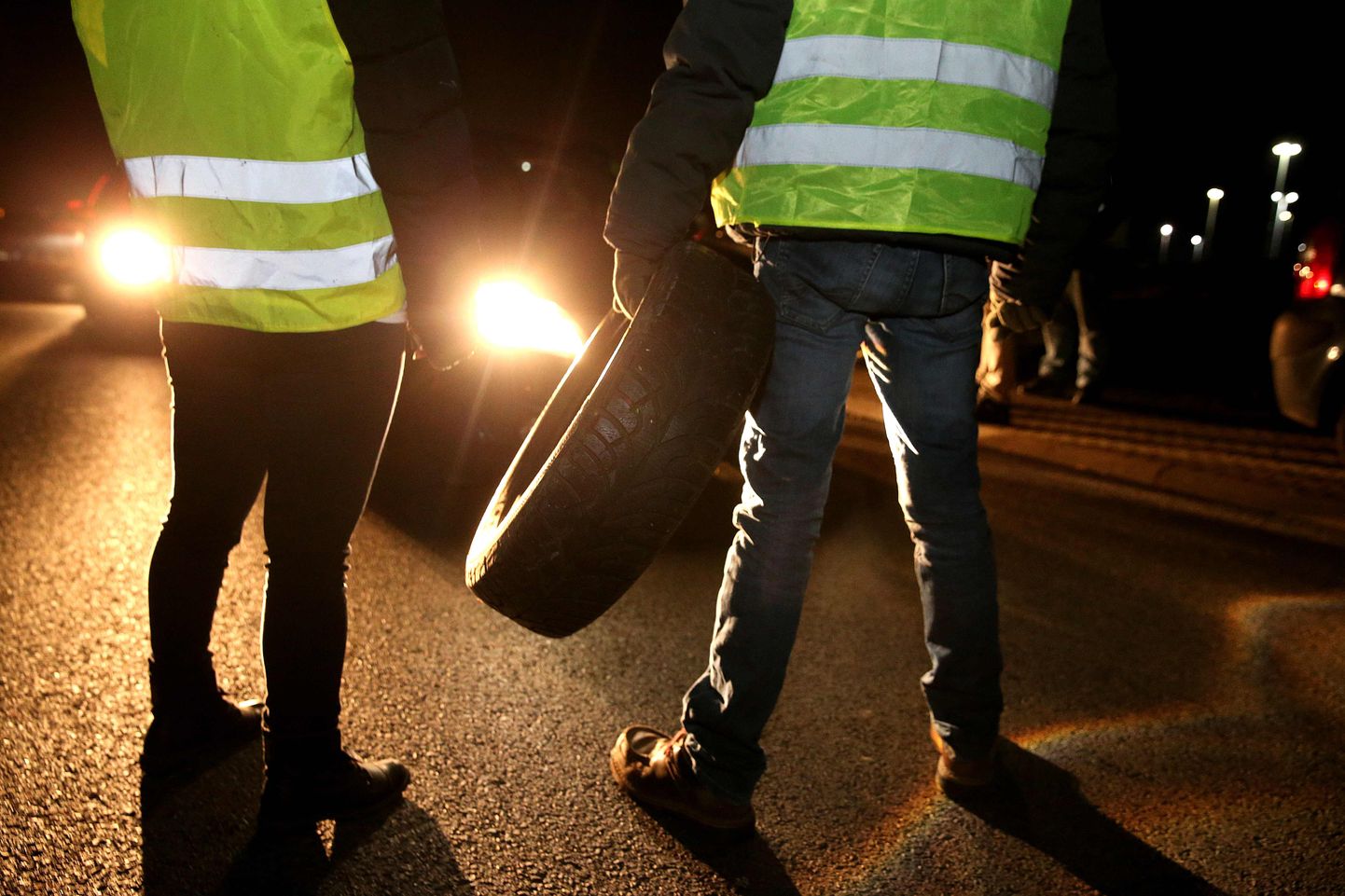 Protestētāji Francijā "dzeltenās vestes"; ilustratīvs attēls.