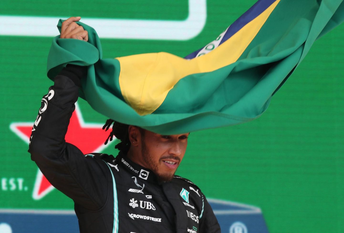 Lewis Hamiltoni võidurõõm Brasiilias.